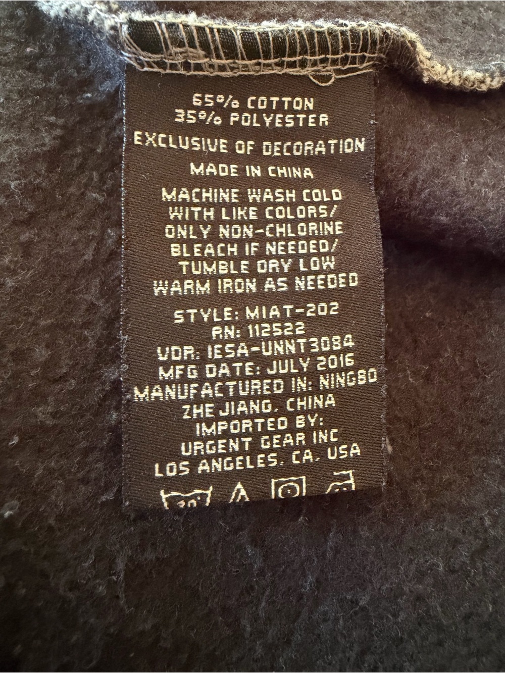 Indigo Star Men's Grey Herringbone Crewneck Wool Look Jacket - Picture 5 of 5